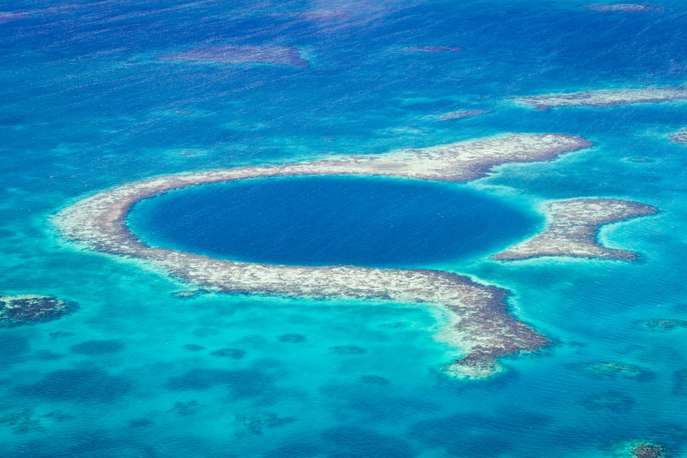 The Blue Hole is one of the best things to do in Belize, apart from exploring the best beaches in Belize